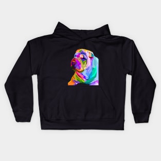 Pet Shar Pei Dog Art Kids Hoodie